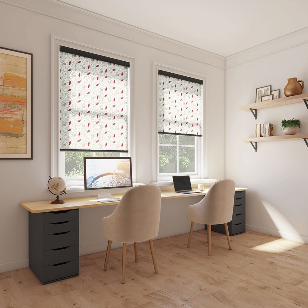 Senses Roller Blinds | Carter Chilli with Black Facia | Rainbow Blinds Glasgow