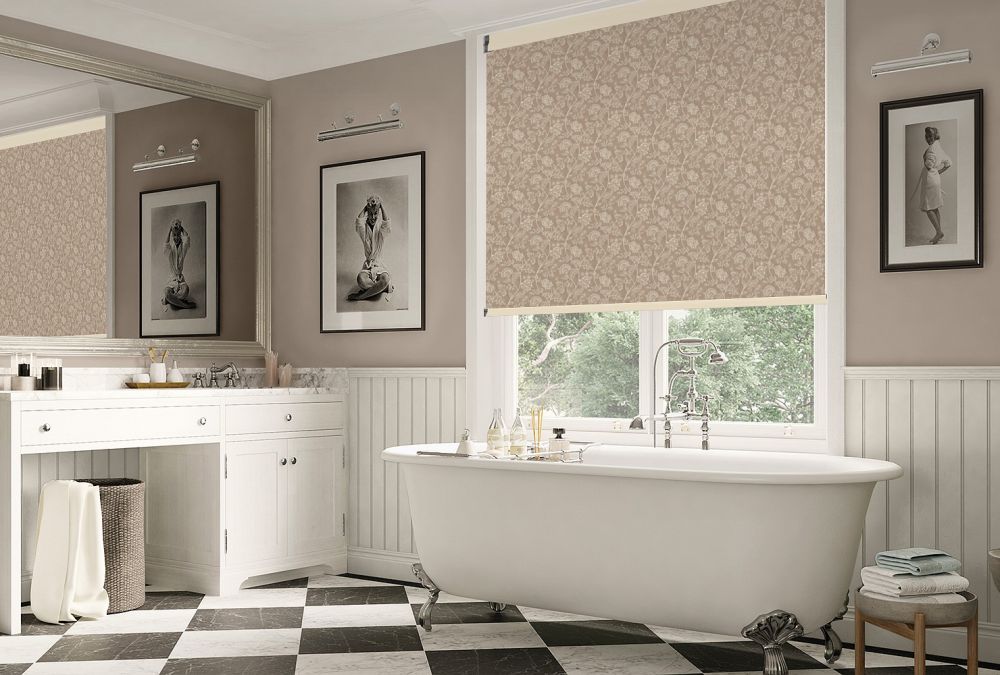 Senses Roller Blinds | Chester Clay with Cream Headrail | Rainbow Blinds Glasgow