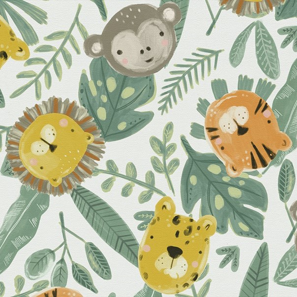 Roller Blind Fabrics | Rupert Jungle Blackout | Rainbow Blinds Glasgow